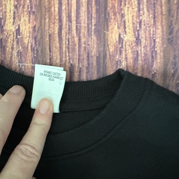 VS PINK Ivy Fleece Oversized Crew Sweatshirt victoria’s Secret Medium Black Logo - Picture 10 of 12